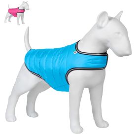 Blue Dog Winter Coat for Small Dogs Waterproof Warm Jacket for Cold Weather Snow Dog Puffer Vest Boys and Girls Adjustable XS Size