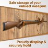 Gun Rack Wall Mount Hold Up Displays Horizontal Gun Rack and Shotgun Hooks Store Rifle Shotgun Bow Real Hardwood Hanger Light